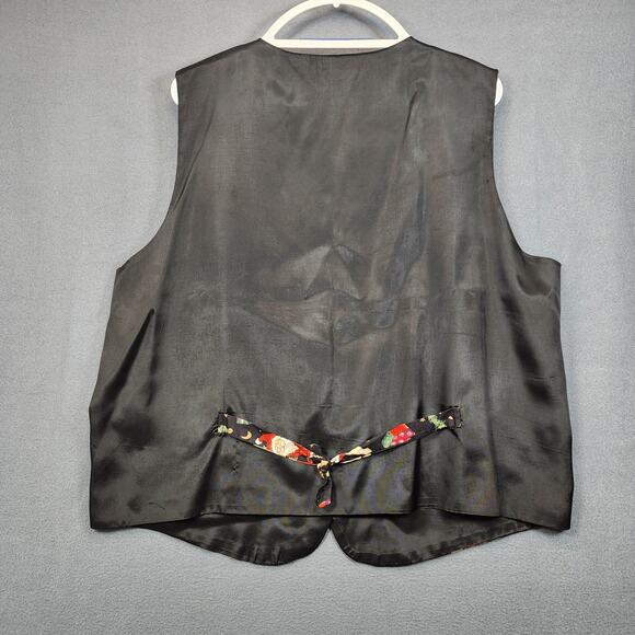 111 Main Womens Vest XXL 2XL Christmas Tree Santa Holiday Reindeer Office Vtg - Picture 12 of 12